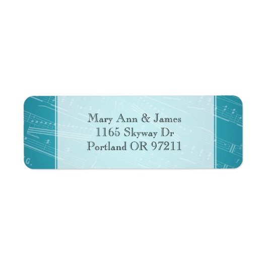 Elegant Wedding Address Sheet Music Blue (Vorne)
