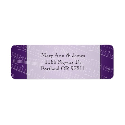 Elegant Wedding Address Sheet Music Lila (Vorne)