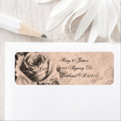 Elegant Wedding Address Vintage Rose Sepia (Insitu)
