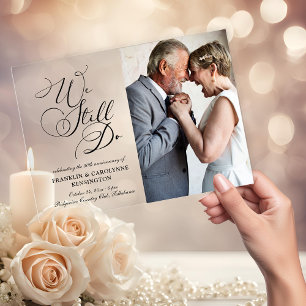 Elegant Wedding Anniversary Vow Renewal Acryleinladungen