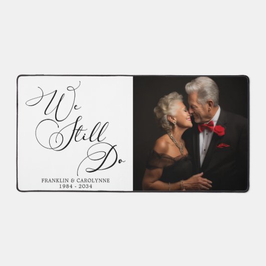 Elegant Wedding Anniversary Vow Renewal Schreibtischunterlage (Vorderseite)