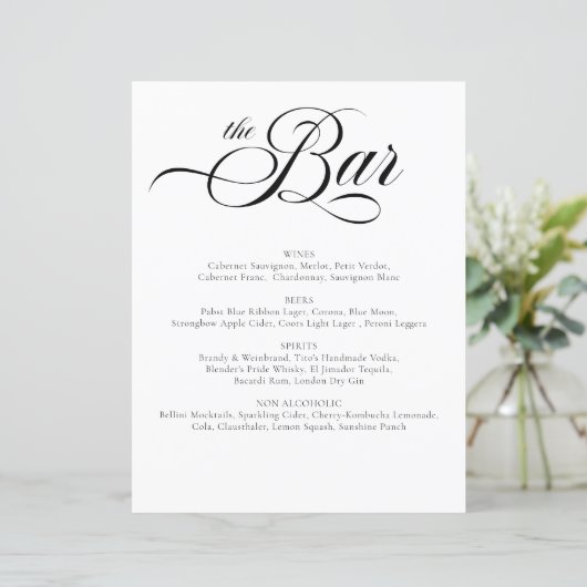 Elegant Wedding Bar (Stehend Vorderseite)