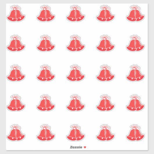 Elegant Wedding Bells Kiss-Cut Sticker (Blatt)