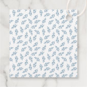 Elegant Wedding Blue Garden Personalisiert Danke Geschenkanhänger (Rückseite)