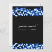 Elegant Wedding Blue Hollywood Glam Einladung (Rückseite)
