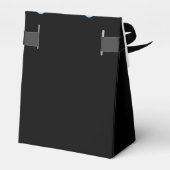 Elegant Wedding Blue Hollywood Glam Geschenkschachtel (Rückseite)