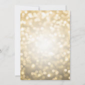 Elegant Wedding Bokeh Lights Romantisches Script G Einladung (Rückseite)