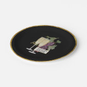 Elegant Wedding Bridal Verlobung Deco Champagne Pappteller (Schrägansicht)