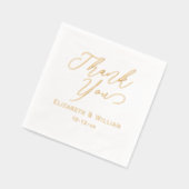 Elegant Wedding Bride Groom Date Danke, #1 Servietten Mit Folie (Links)