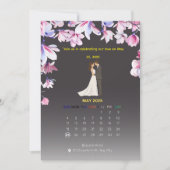 Elegant Wedding Calendar Invitation Einladung (Vorderseite)