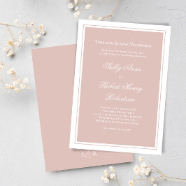 Elegant Wedding Calligraphy Blush Pink Script Einladung