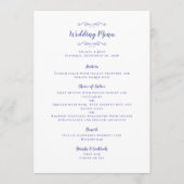 Elegant Wedding Calligraphy Periwinkle Blue Dinner Menükarte (Vorderseite)
