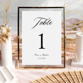 ELegant Wedding Calligraphy Script-Tischnummer