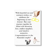 Elegant Wedding Card – Chic Black Heels with Pink