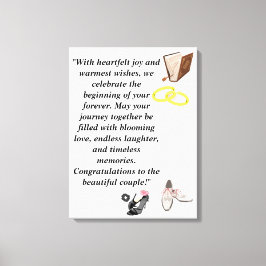 Elegant Wedding Card – Chic Black Heels with Pink  Leinwanddruck