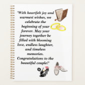 Elegant Wedding Card – Chic Black Heels with Pink  Planer (Vorderseite)