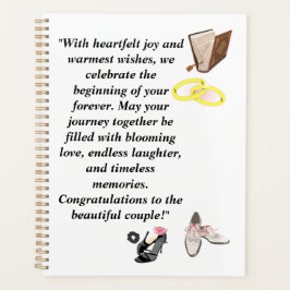 Elegant Wedding Card – Chic Black Heels with Pink  Planer