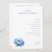 Elegant Wedding Ceremony Program Programm (Vorne/Hinten)