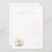 Elegant Wedding Ceremony Program Programm (Vorne/Hinten)