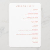 Elegant Wedding Ceremony Program Programm (Rückseite)