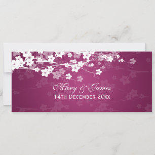 Elegant Wedding Cherry Blossom Plum Einladung