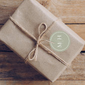 Elegant Wedding Classic Minimalistisch Monogram Gr Runder Aufkleber