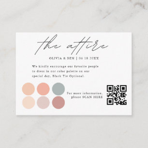 Elegant Wedding Color Dress Code Insert