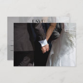 Elegant Wedding Couple Holding Hands UAWG RSVP Karte (Vorne/Hinten)