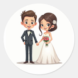 Elegant Wedding Couple Sticker