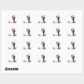 Elegant Wedding Couple Sticker (Blatt)