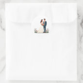 Elegant Wedding Couple Sticker (Tasche)