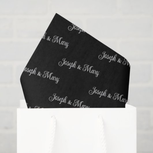 Elegant Wedding Customizable Couple's Names Gift  Seidenpapier (Geschenktüte)
