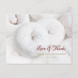 Elegant Wedding Danke Ethereal White Doughnut Postkarte