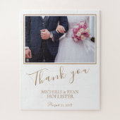 Elegant Wedding Danke Foto Puzzle (Vertikal)