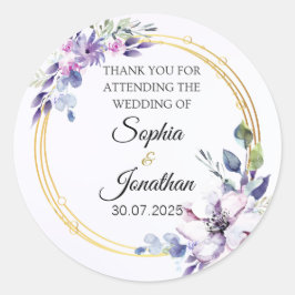 Elegant Wedding Dankeschön Sticker