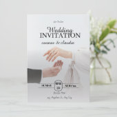 Elegant Wedding Design Einladung (Stehend Vorderseite)