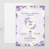 Elegant Wedding Design Einladung (Vorne/Hinten)