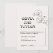 Elegant Wedding Design Einladung (Vorne/Hinten)