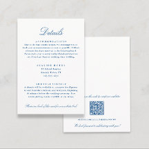 Elegant Wedding Details Hotel Info QR Code