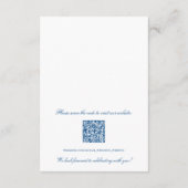 Elegant Wedding Details Hotel Info QR Code Begleitkarte (Rückseite)