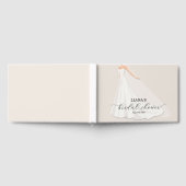 Elegant Wedding Dress Bridal Shower Guest Book Gästebuch (Voll)