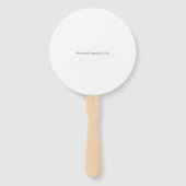 Elegant Wedding Fans | Personalisierte Gastgeschen Fächer (Rückseite)