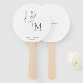 Elegant Wedding Fans | Personalisierte Gastgeschen Fächer (Vorne und Hinten)