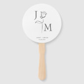 Elegant Wedding Fans | Personalisierte Gastgeschen Fächer (Vorderseite)