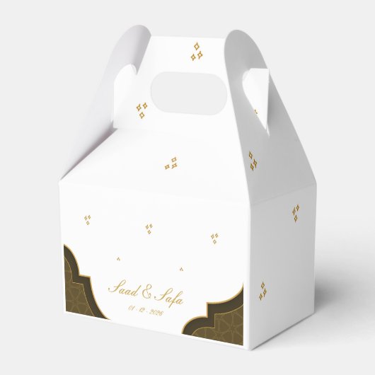 Elegant wedding favor boxes editable geschenkschachtel (Vorderseite)