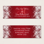 Elegant Wedding Favor Tag Glamour Sparks Red (Vorne & Hinten)
