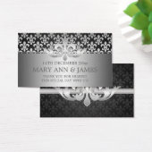 Elegant Wedding Favor Tag Lilie Black (Schreibtisch)