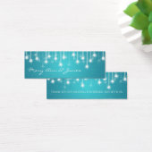 Elegant Wedding Favor Tag Shimmering Stars Blue (Schreibtisch)