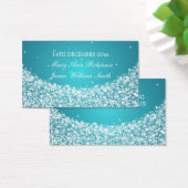 Elegant Wedding Favor Tag Star Sparkle Blue (Schreibtisch)