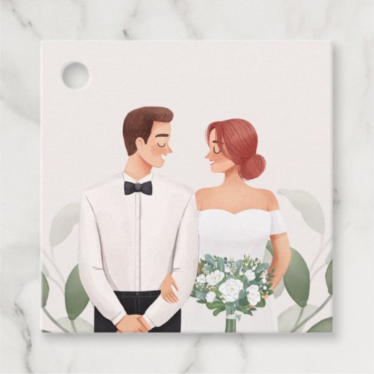 Elegant wedding favor tags  geschenkanhänger (Vorderseite)